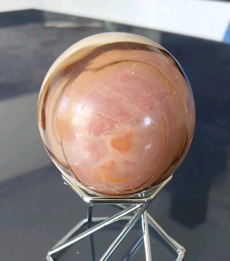 Esfera de jaspe impresa de muy buena calidad 5 cm / 180 g Madagascar sin soporte – photo 3